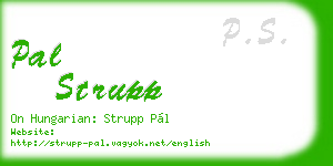 pal strupp business card